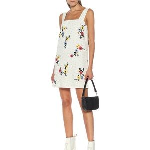 Ganni white beaded floral dress